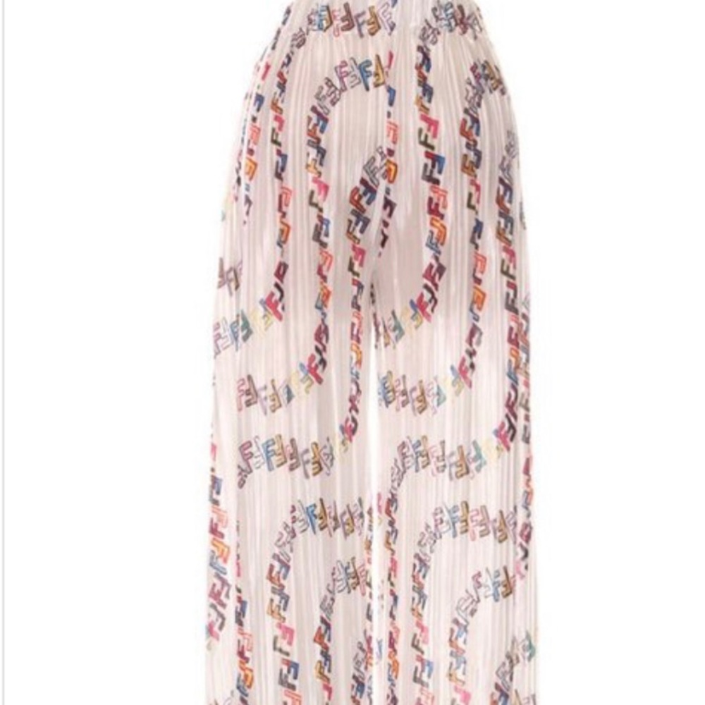 Designer Print wide leg pants